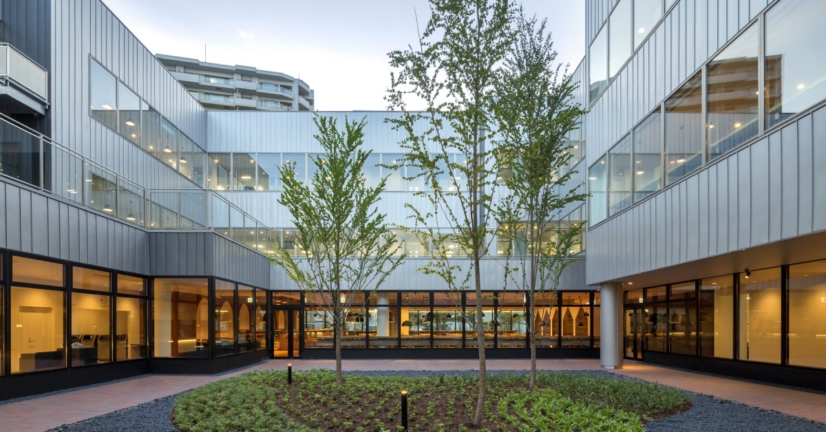 A courtyard connects the entire Center