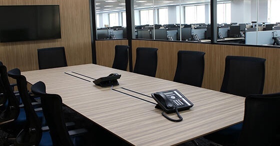 Reception room for center tours