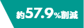 約57.9%削減
